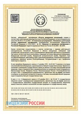 Приложение к сертификату для ИП Юрюзань Сертификат СТО 03.080.02033720.1-2020